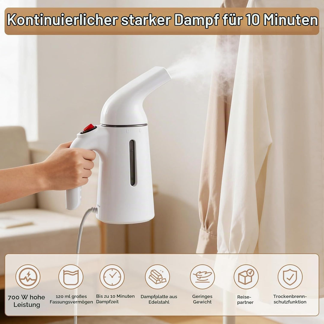 Souvik Dampfglätter, Dampfbügeleisen für Kleidung mit Auto-Abschaltung, Tragbarer dampfbürste für Re