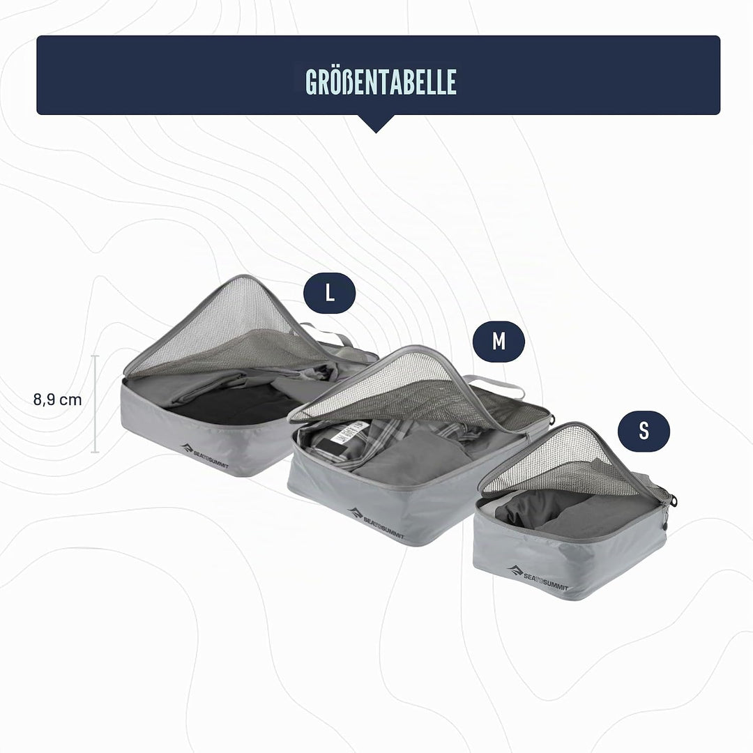 Sea To Summit Ultra-SIL Garment Mesh Bag Medium Grau - Robuste vielseitige Kleideraufbewahrung, Grös
