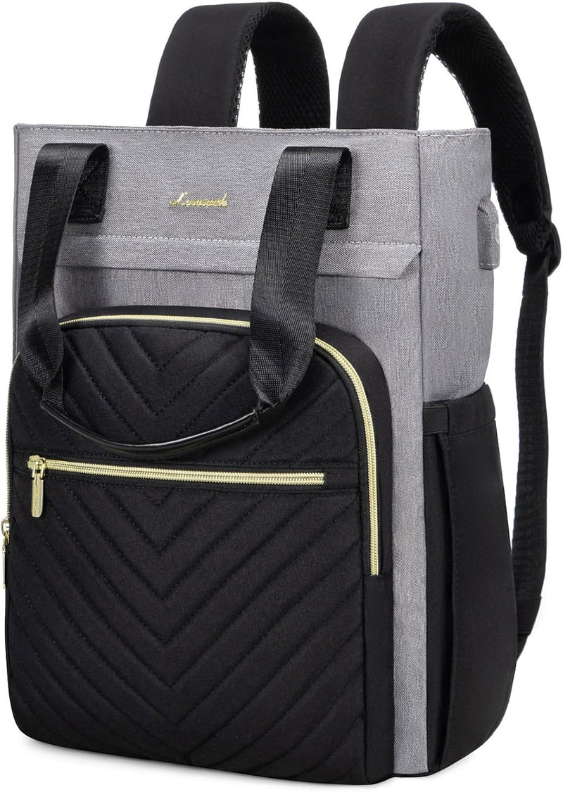 LOVEVOOK Rucksack Damen Elegant 17.3 Zoll Laptop Rucksack Handtasche 2 in 1 Schulrucksack Mädchen Te