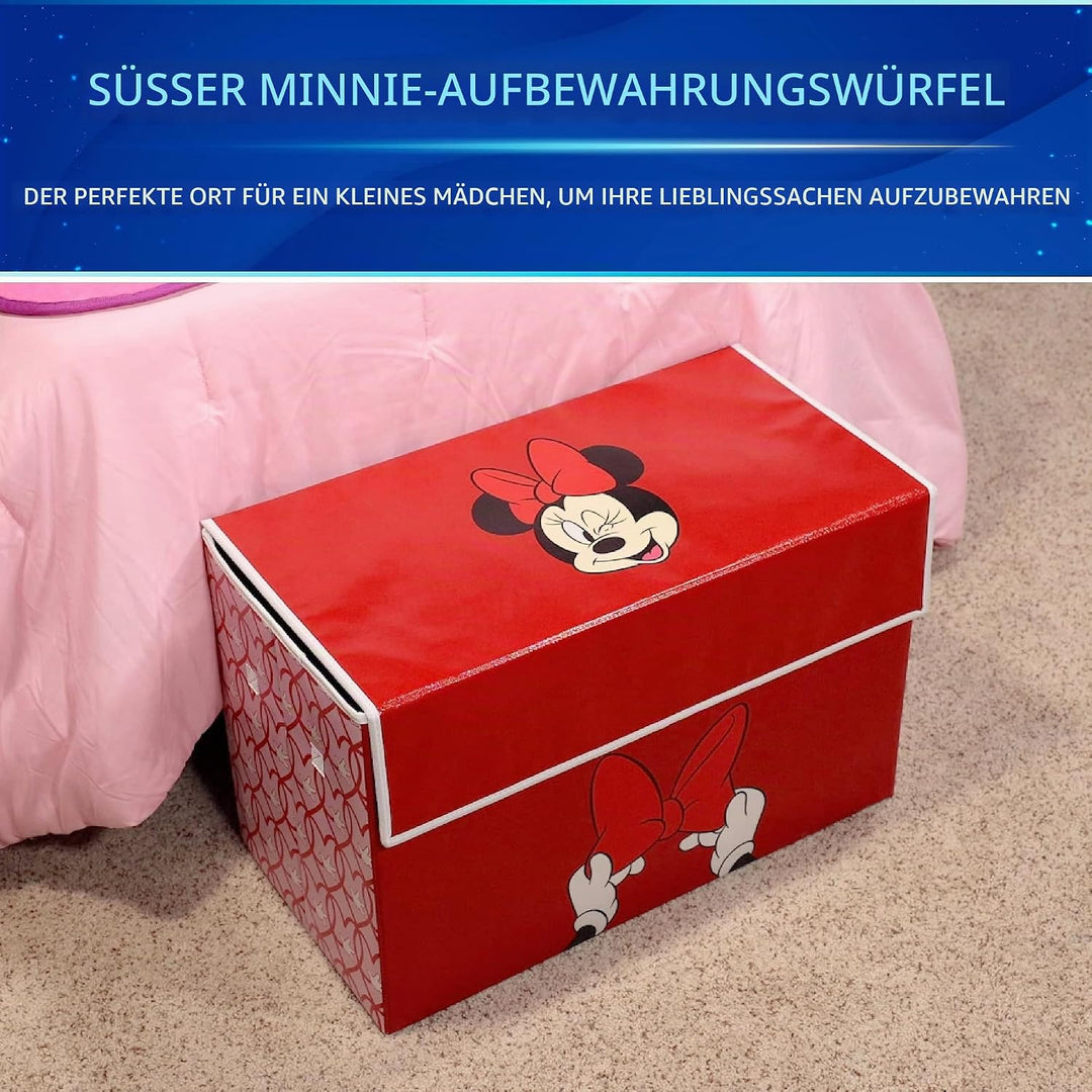 Minnie Disney Mouse Aufbewahrungsbox - Offiziell lizenziert, grosse Organisationsbox, Stoffspielzeug
