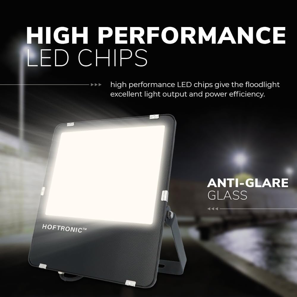 HOFTRONIC - LED Strahler Aussen 150W 24000 Lumen 160lm/W 6400K Kaltweiss LED Flutlicht Aussenleuchte