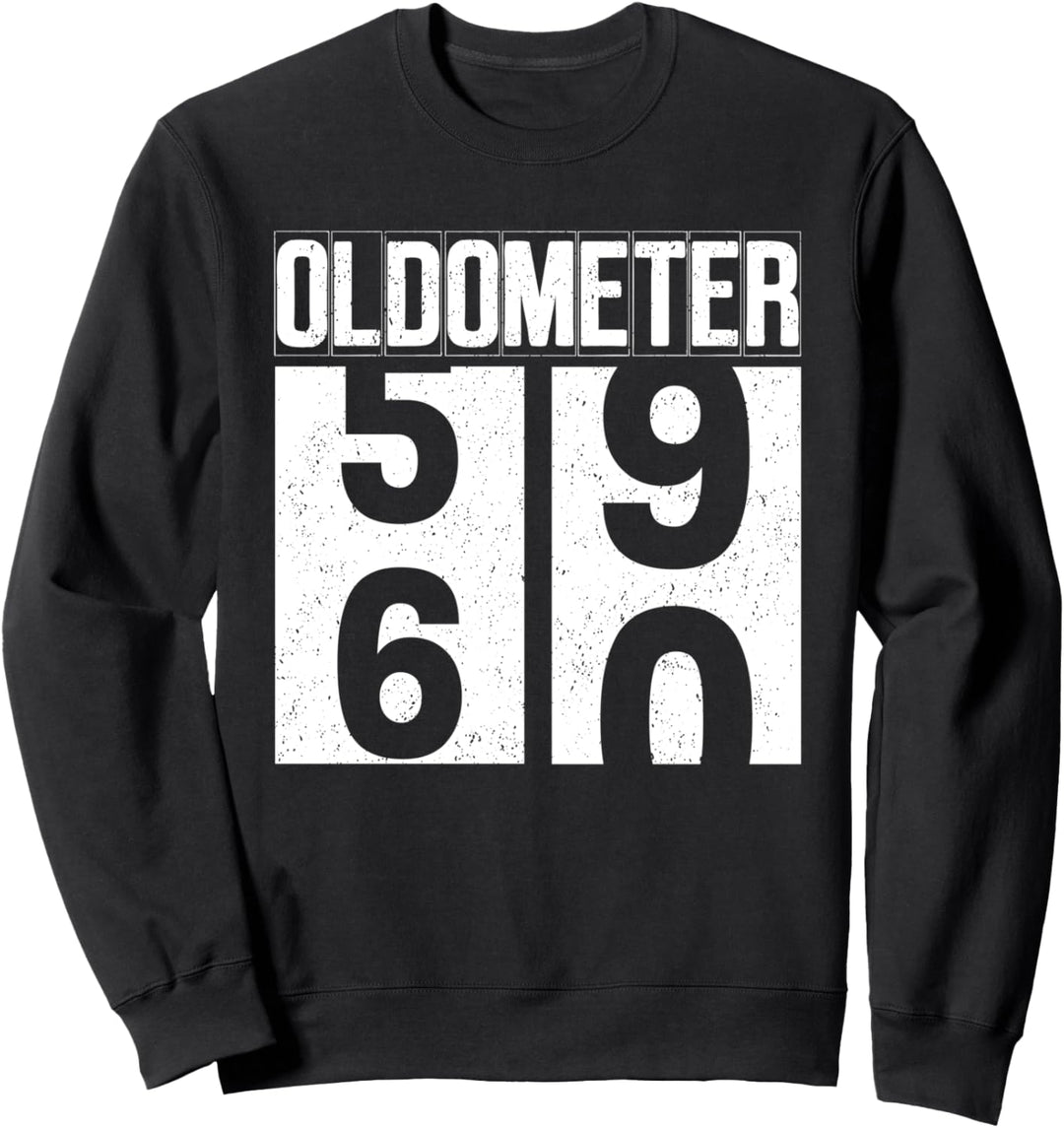 Oldometer 59-60 60th Birthday Gifts 60 Years Old Men Women Sweatshirt