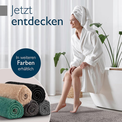 Beautissu Badematte rutschfest 100x60 cm – Duschvorleger Hochflor Badteppich rutschfest Waschbar Sha