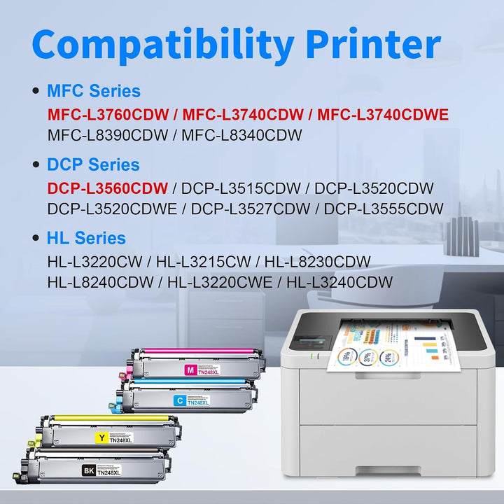 MYCARTRIDGE TN248XL Kompatibel für Brother TN248 TN248XL für Brother MFC-L3760CDW Toner DCP-L3560CDW