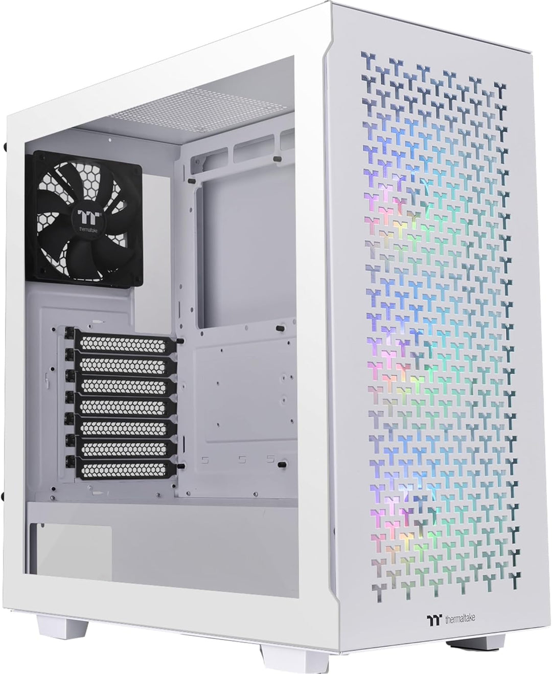 Thermaltake V350 TG ARGB Air Snow White PC-Chassis Mid-Tower-ATX-Gehäuse 4mm gehärtetes Glas 4X Lüft