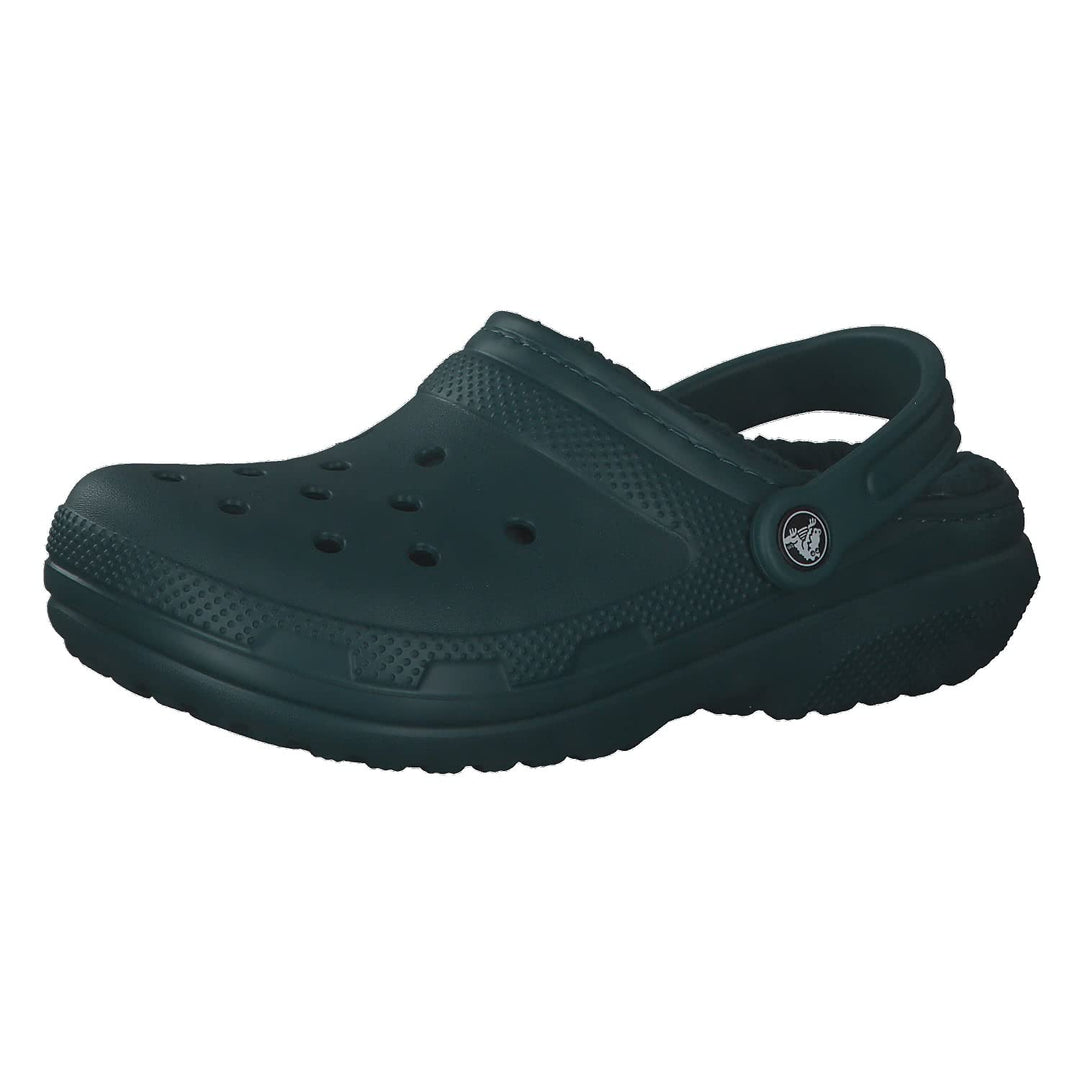 Crocs Unisex Classic Lined Clogs 33/34 EU Evergreen, 33/34 EU Evergreen