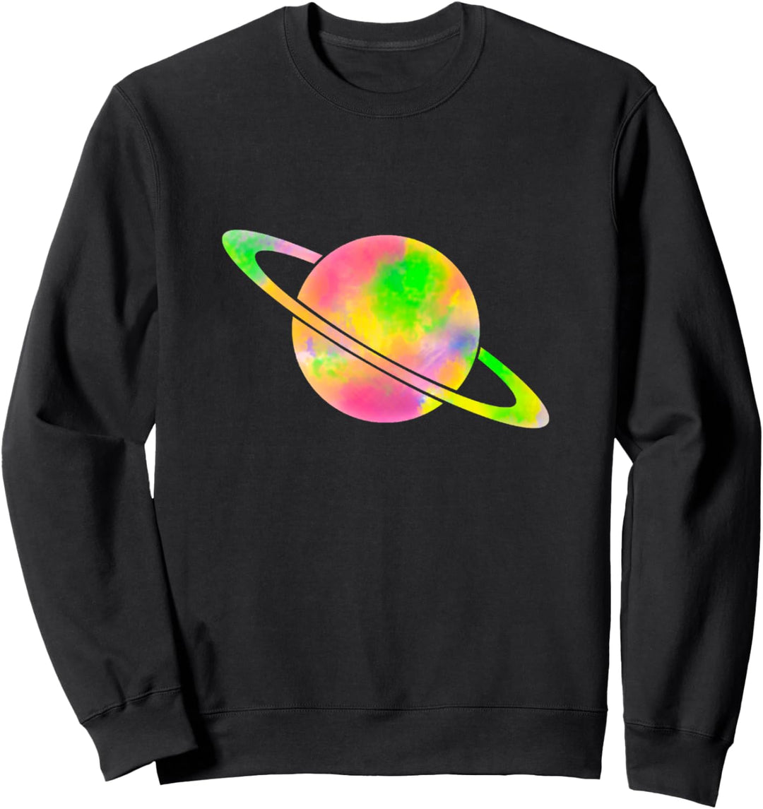 Planet Saturn buntes Design. Sweatshirt