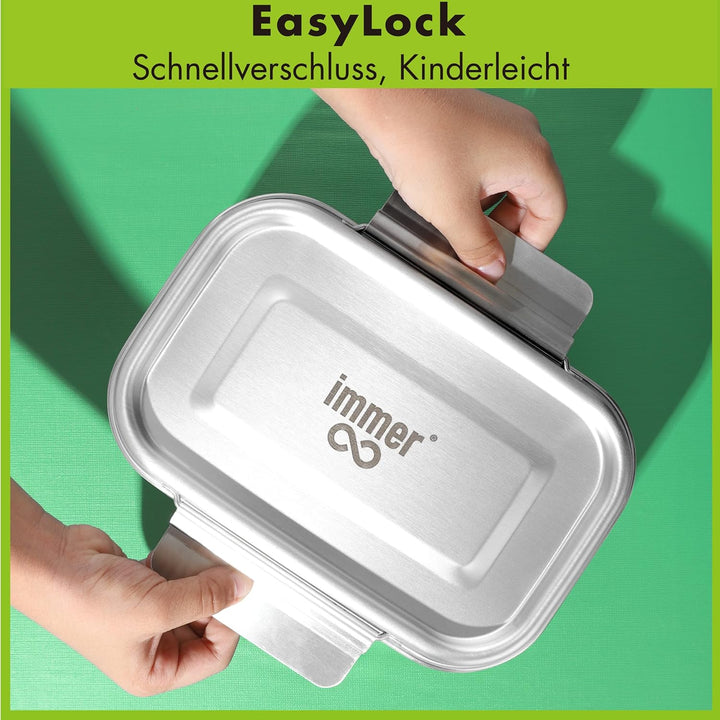immer Edelstahl Brotdose - Nachhaltige Bento Lunchbox, auslaufsicher, plastikfrei, leicht zu reinige