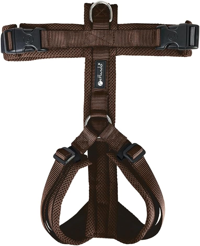 Petlando Hundegeschirr gepolstert, Mesh Y-Comfort, weich, stufenlos verstellbar, besonders leicht &amp;