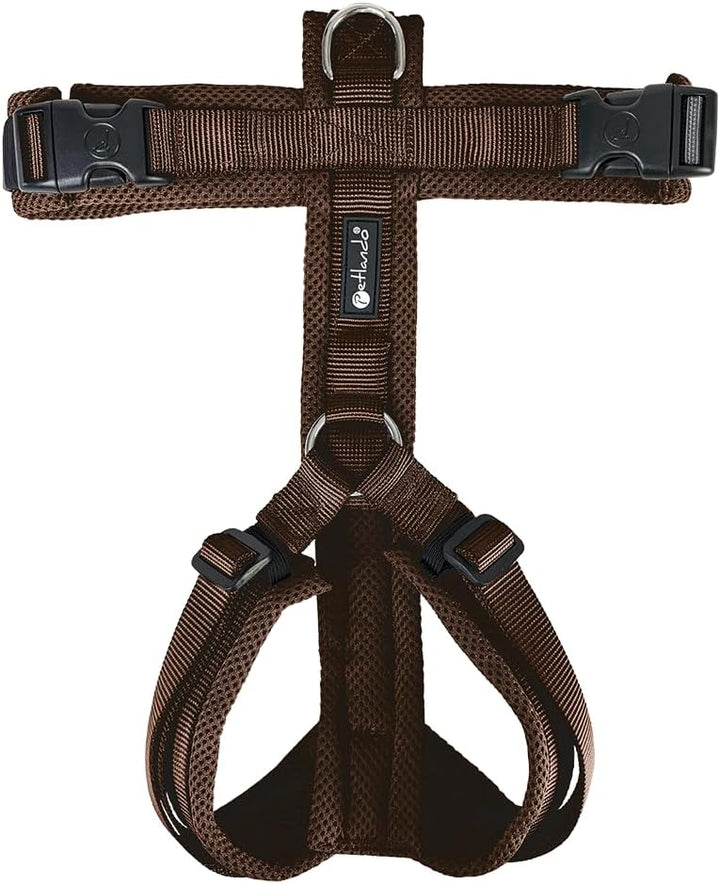 Petlando Hundegeschirr gepolstert, Mesh Y-Comfort, weich, stufenlos verstellbar, besonders leicht &amp;