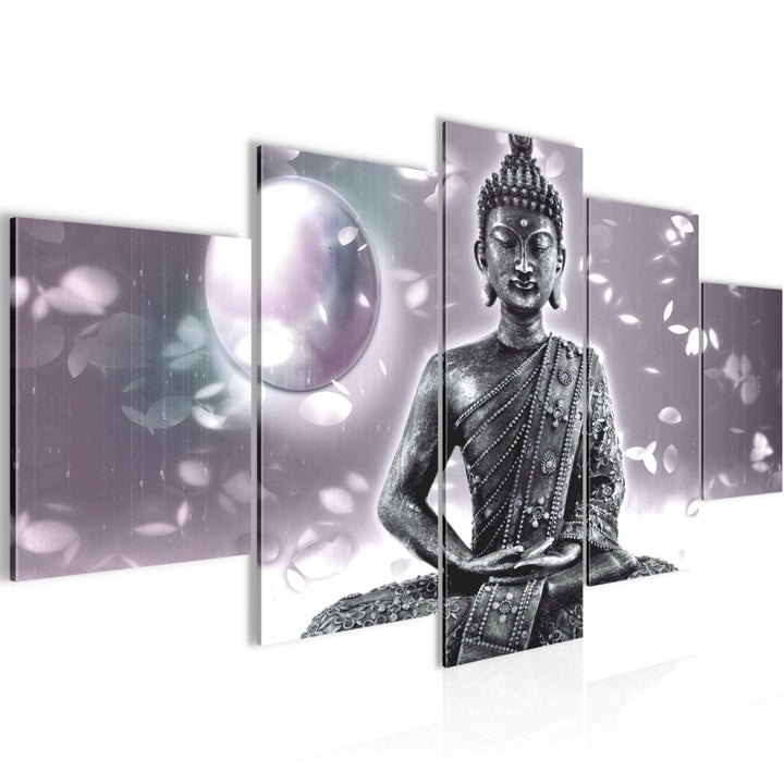 Runa Art Wandbilder Buddha Feng Shui 5 Teilig Bild auf Vlies Leinwand Deko Wohnzimmer Schlafzimmer Z