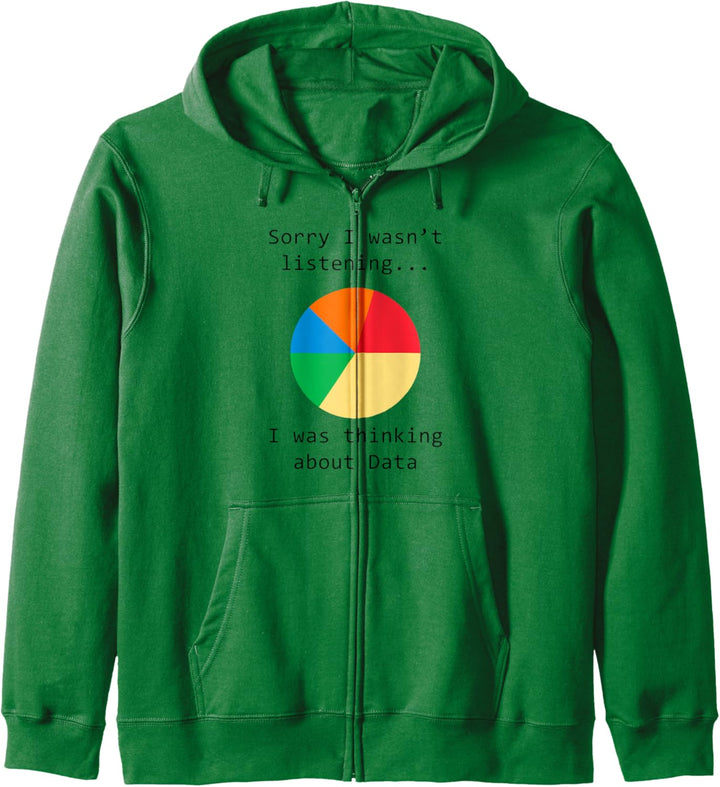 Nachdenken über Daten Ironischer Geek Statistiker Kapuzenjacke