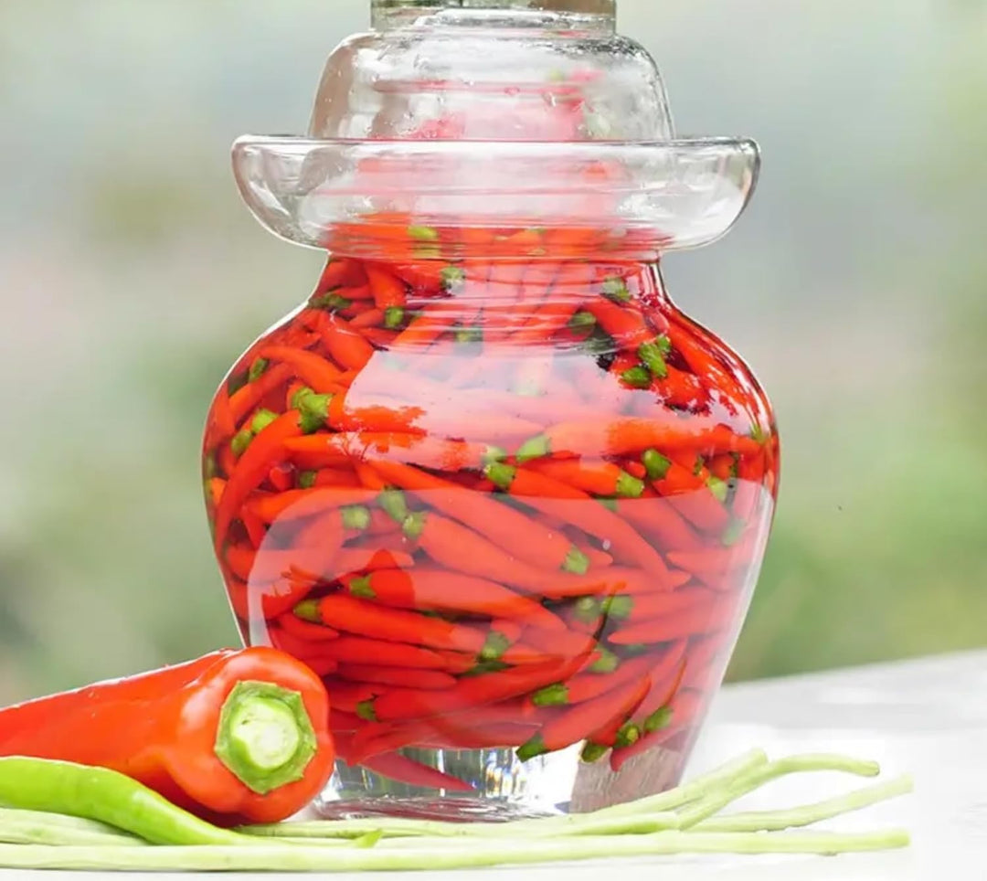 Kimchi -Glas Gärglas mit breiter Öffnung und Wasserverschluss Fermentieren Topf Gemüse Glastopf Glas