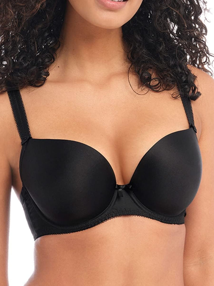 Freya Damen Deco UW geformter trägerloser BH, Schwarz, 70G