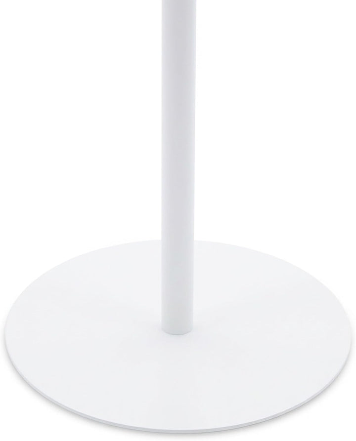 Spetebo Metall Beistelltisch rund weiss - Ø 35 cm - Couchtisch im Bistrotisch Design - Wohnzimmertis