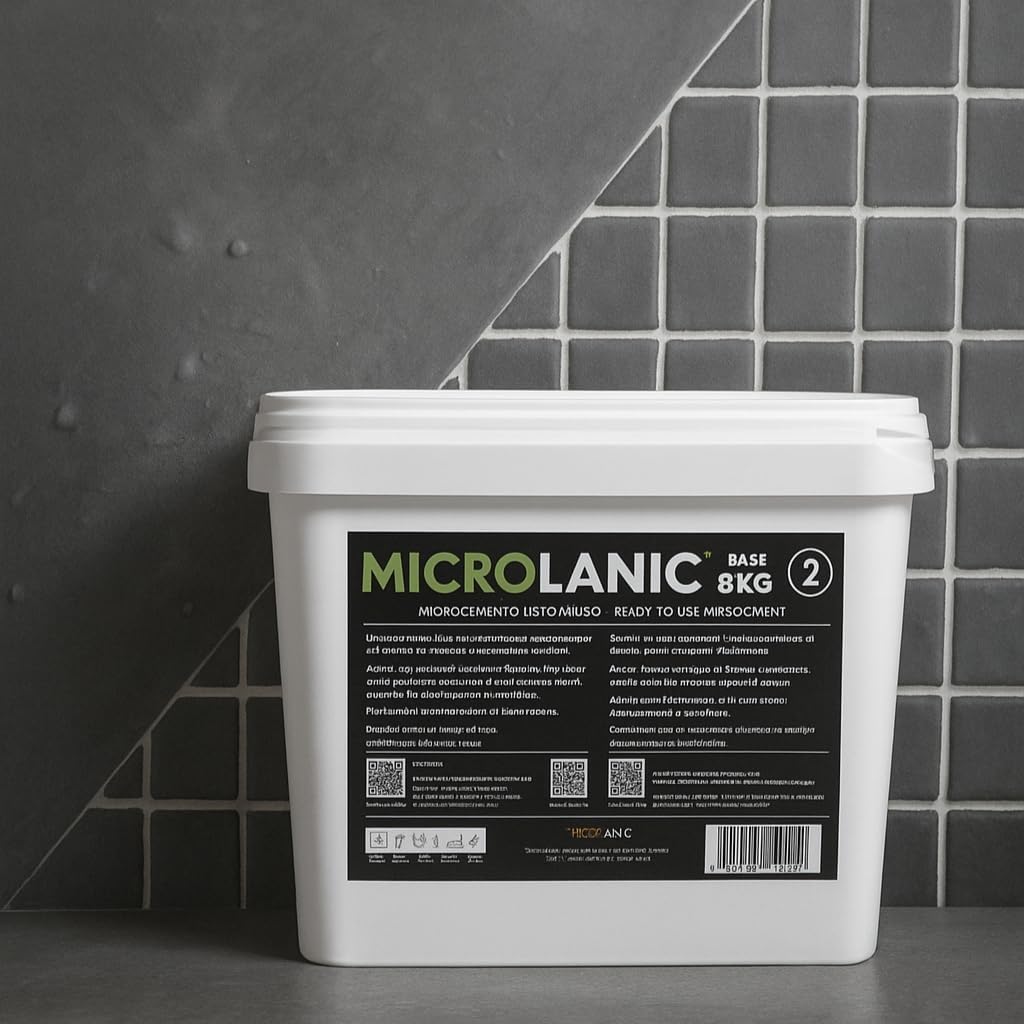 MICROLANIC – 5 m² gebrauchsfertiges Mikrozement-Set – nicht saugende Oberflächen SNA – Mikrozement f