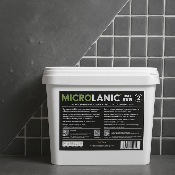 MICROLANIC – 5 m² gebrauchsfertiges Mikrozement-Set – nicht saugende Oberflächen SNA – Mikrozement f