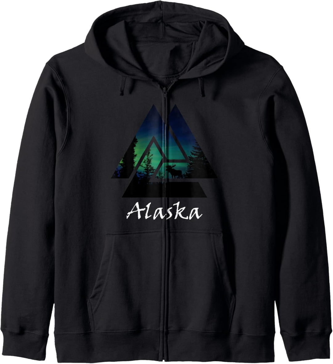 Alaska Yukon Elch-Dreieck T-Shirt, Alaska-Reisen Kapuzenjacke