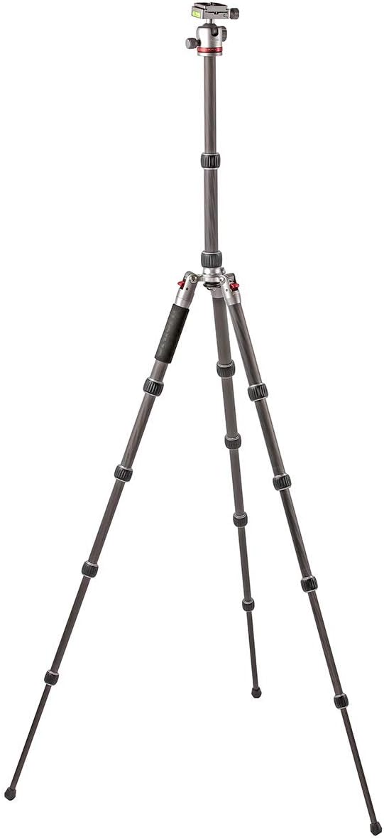 JUSINO TK-225SC handliches & Robustes Karbon-Tripod mit Monopod-Funktion + Kugelkopf GT-30, mit Tran