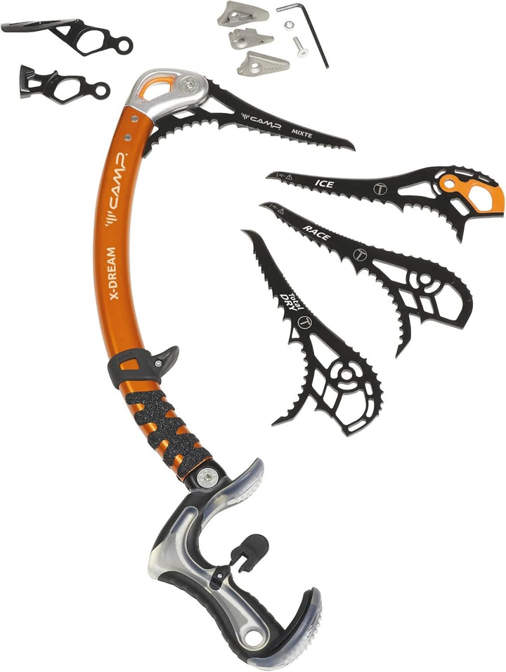 Camp X-Dream Orange - Vielseitiger robuster Eispickel, Grösse One Size - Farbe Orange - Black