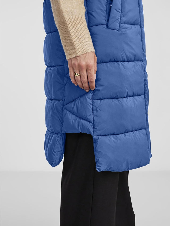 YAS Damen Yasliro Padded Vest S. Noos Weste, Federal Blue