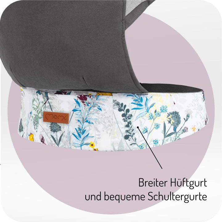 MoMi COLLET Babytrage für Kinder im Alter 3-48 Monate (4-20 kg Körpergewicht), 2 Tragepositionen mit
