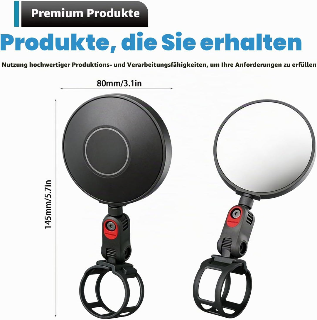 Scooter Rückspiegel Scooter, Einstellbarer Rückspiegel Für E-Scooter, Elektroroller-Zubehör, Kompati