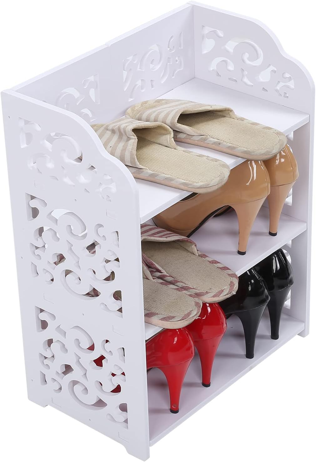 Ejoyous Schuhhalter, bequem zu bedienendes Schuhregal mit 3 Schichten für Wohnzimmer für Schlafzimme