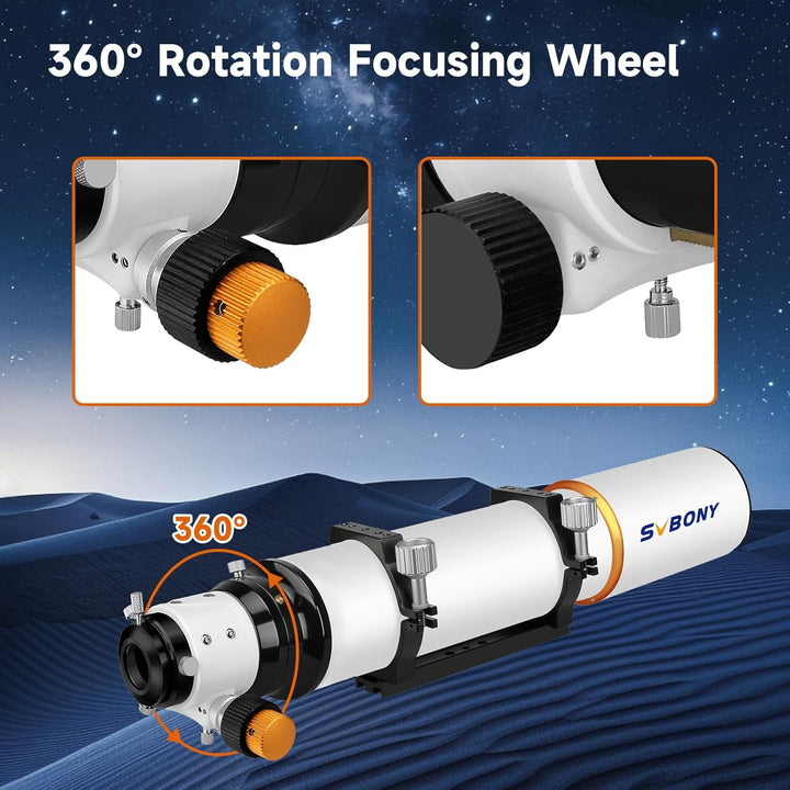 SVBONY SV503 Teleskop 102ED F7 Extra Low Dispersion Achromatischer Refraktor OTA, Mikroreduktion Rap