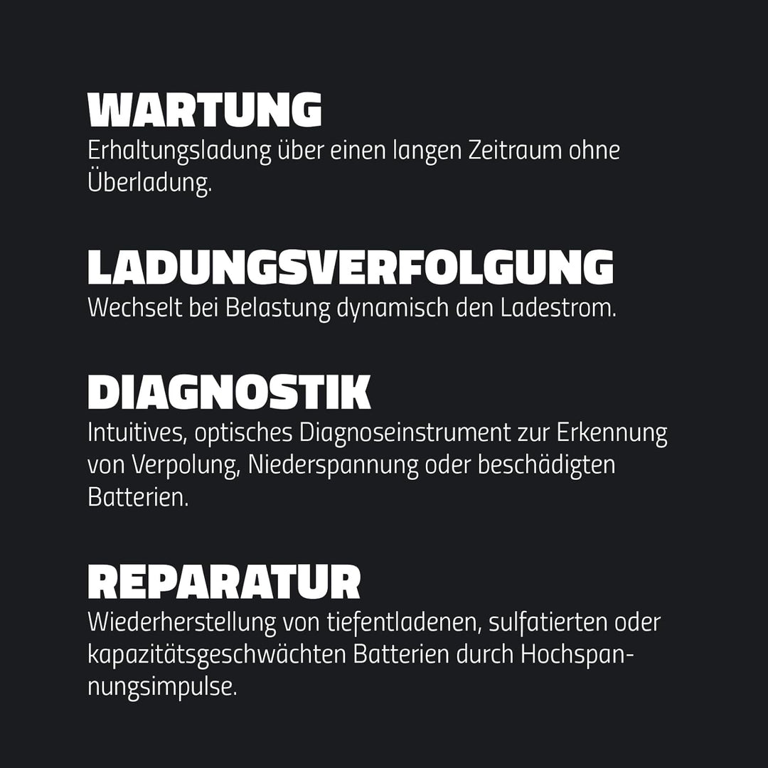 intAct ChargeBox Ladegerät für Motorradbatterien & Rollerbatterien | 0,8A Batterieladegerät für 6V u