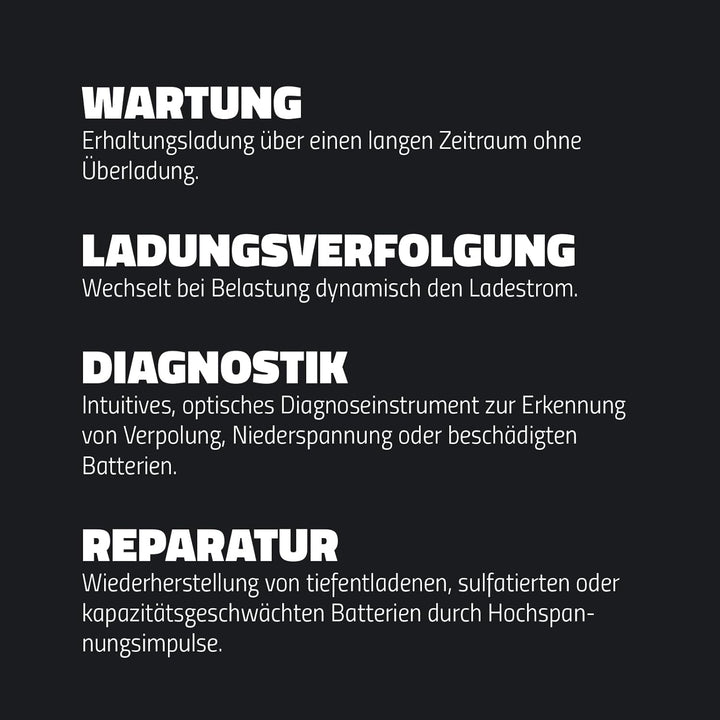 intAct ChargeBox Ladegerät für Motorradbatterien & Rollerbatterien | 0,8A Batterieladegerät für 6V u