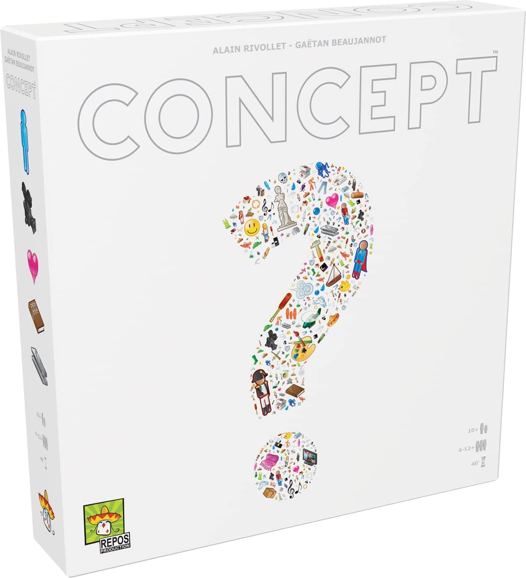 Asmodee - Konzept, Brettspiel, 4-12 Spieler, 10+ Jahre, italienische Ausgabe Konzept Singles, Konzep