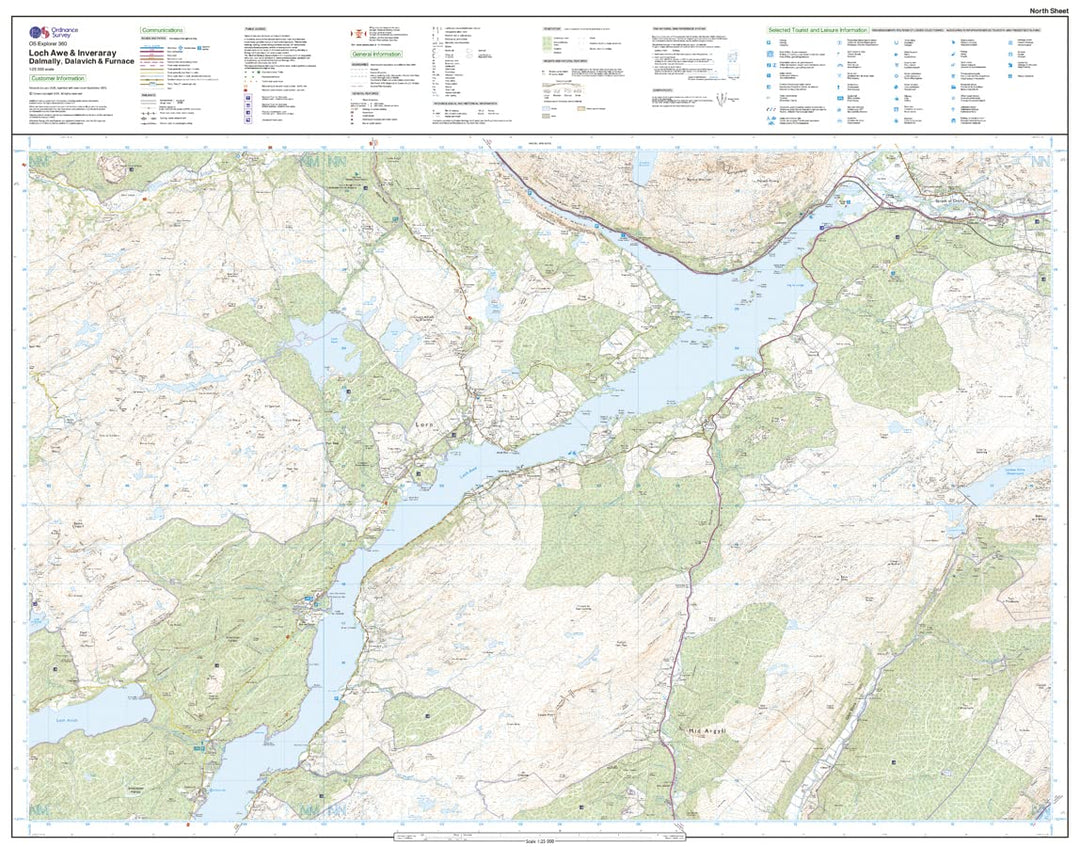 Loch Awe and Inveraray (OS Explorer Map, Band 360), Karte