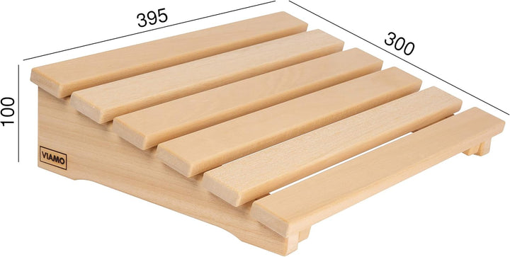 VIAMO® Sauna Kopfstütze Kopfteil Rückenlehne aus Abachiholz, 39,5 cm x 30 cm Grösse 1 (1er, Grösse 1