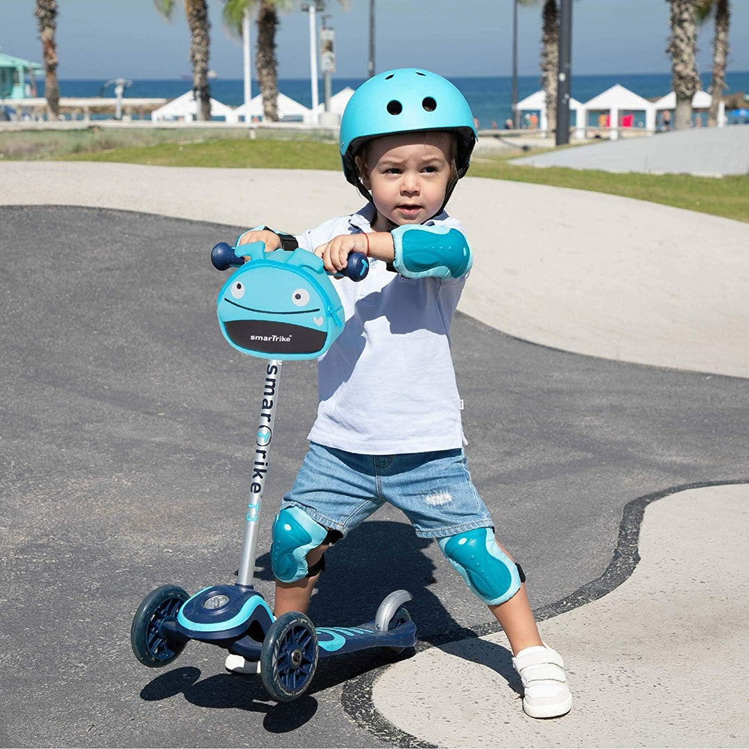 smarTrike Scooter by Scooter - Kinderroller T3 Kinderscooter mit LED-Leuchträder und Snacktasche M B