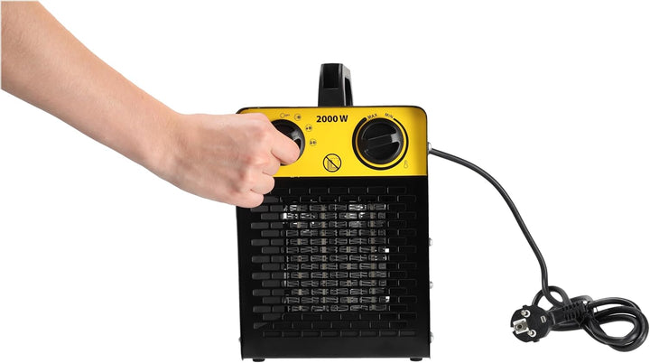 DEDRA Elektrische Heizung Heizfläche 20 m² – Quadratische 2,0 kW, keramisch PTC-Heizelement, für gut