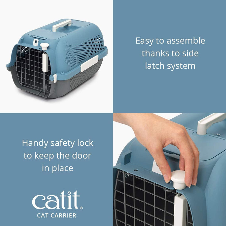 Transportbox für Katzen, Klein, Blaugrau Blaugrau Small, Blaugrau Small