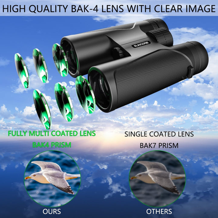 Yongheng 12x42 HD Binoculars Professional,fernglas Erwachsene wasserdicht,für Vogelbeobachtung, für