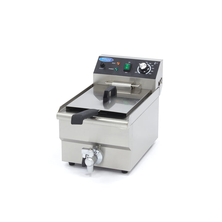 Fritteuse 10 L – 1 Korb – mit Wasserhahn. Fritteuse – 900 Gramm Pommes frites – Profi – Edelstahl –
