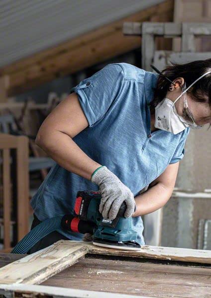 Bosch 50x EXPERT C470 Schleifblatt-Sets mit 8 Löchern (für Farbe auf Holz, Hartholz, Ø 80x133 mm, Kö