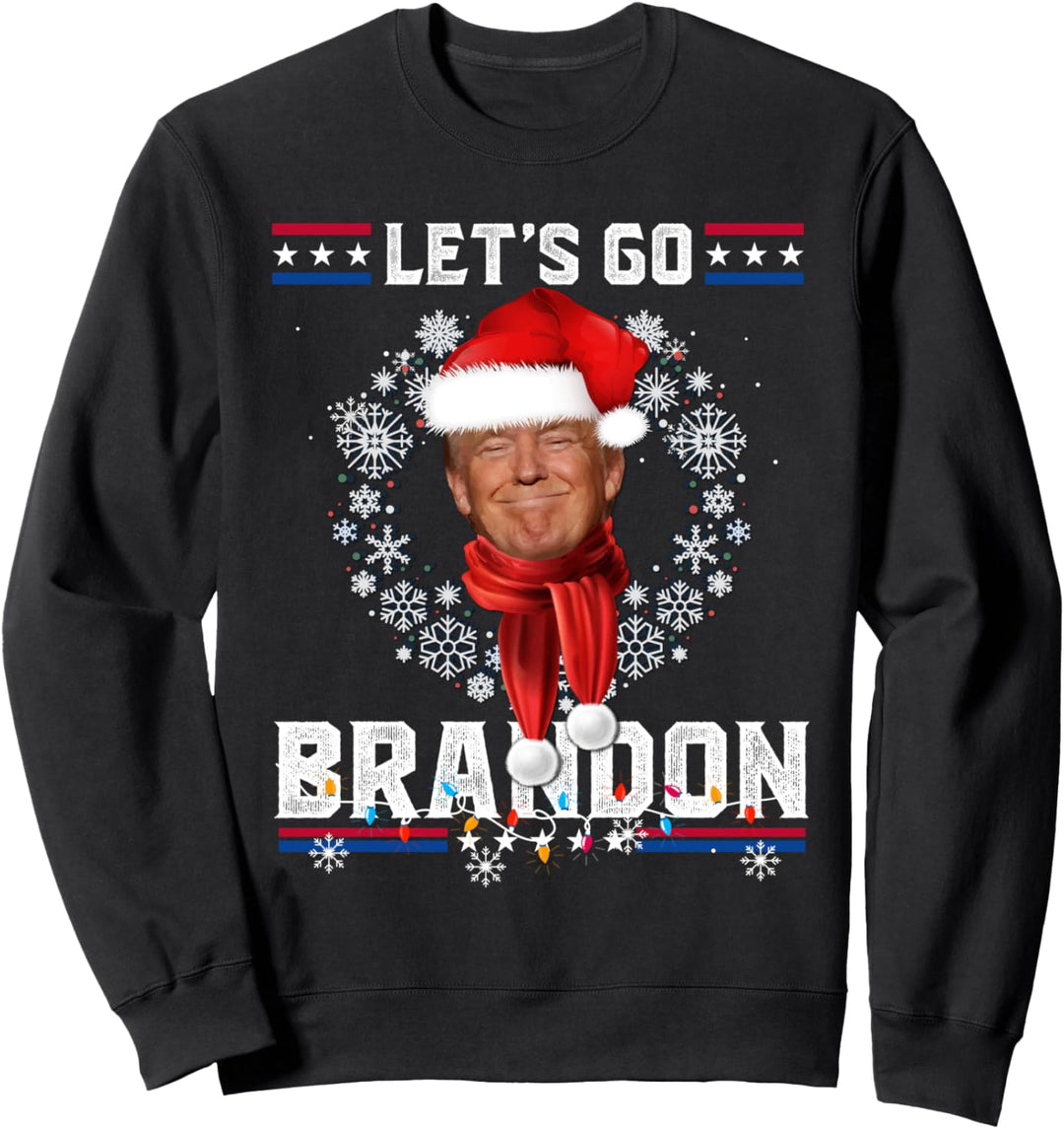 Lets Go Brandon Trump Weihnachtskranz Sweatshirt