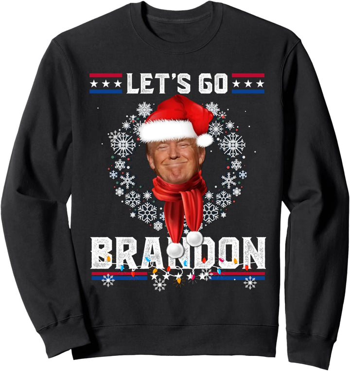 Lets Go Brandon Trump Weihnachtskranz Sweatshirt