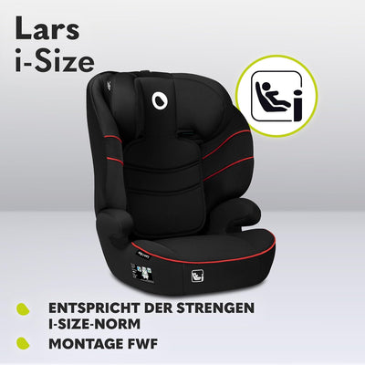 LIONELO LARS i-Size Kinderautositz 100–150 cm, Gruppe 2 3, Seitenschutz 10 Grad, Kopfstützenverstell