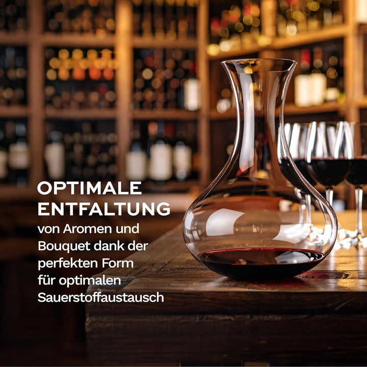 Stölzle Lausitz Dekanter Bordeaux 750 ml – Eleganter Rotwein Dekantierer für optimale Aromenentfaltu