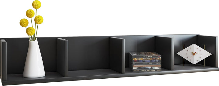 VCM Holz Eckregal Stand Aufbewahrung Standregal Bücherregal Deko Regal Honsa Schwarz, Schwarz