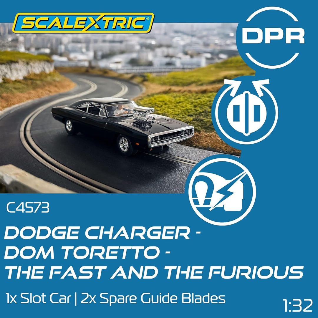 Scalextric C4573 The Fast and The Furious - Dodge Charger - Dom Toretto Slotcar, Schwarz