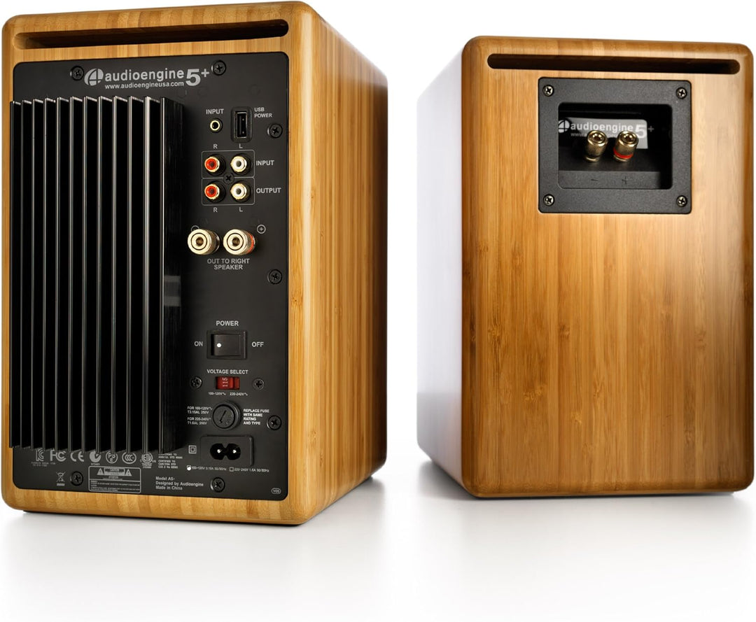 Audioengine Regallautsprecher - A5 150-W-Lautsprecher für Heimkinos und Studiomonitore A5 Wired Bamb