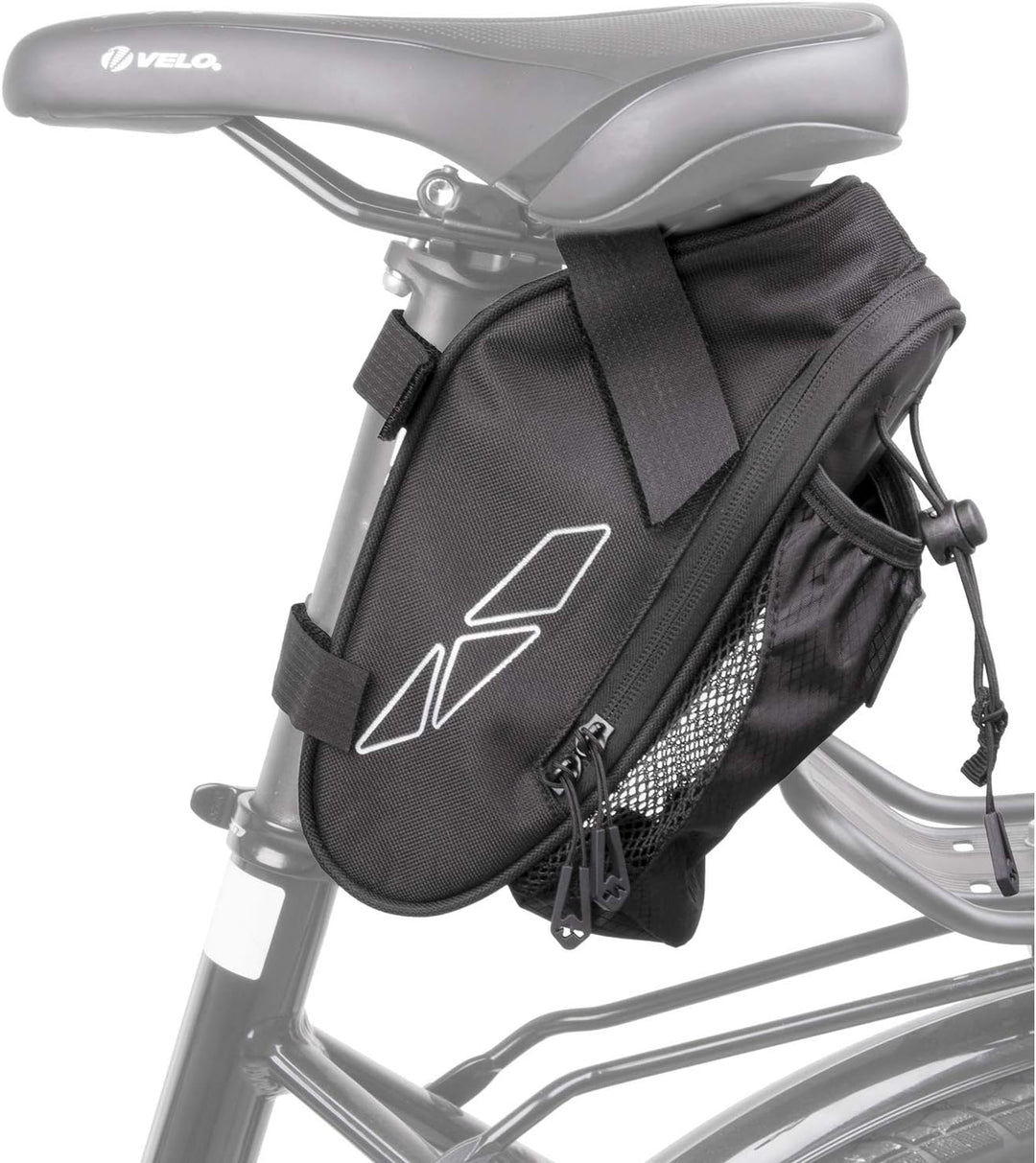 M-Wave Unisex – Erwachsene Amsterdam Bottle Fahrradsatteltasche, Schwarz