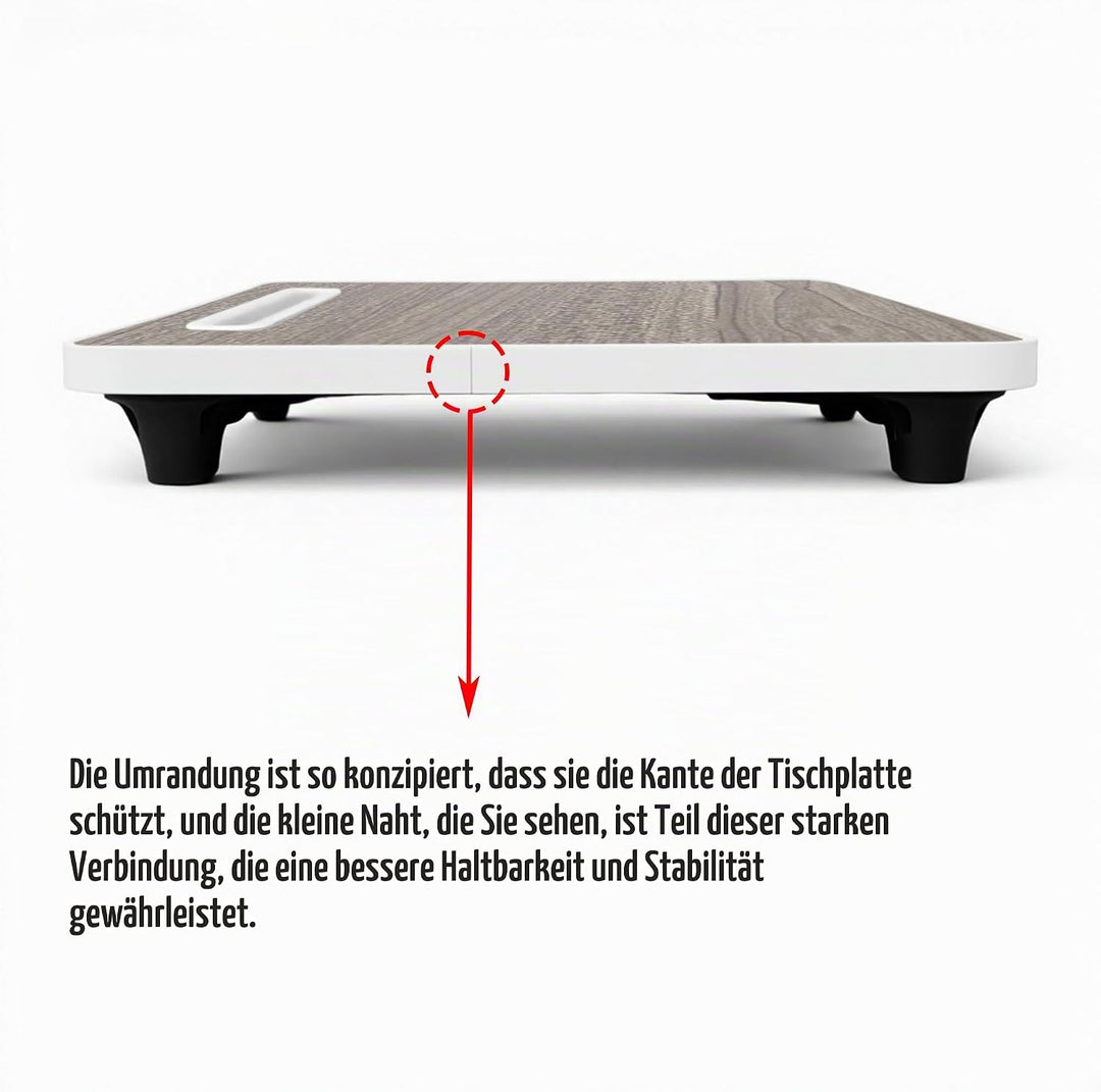 Small Laptop Bett Tisch - Laptoptisch 48 x 30 cm als Frühstückstablett, zum Essen, Lesen, Schreiben,
