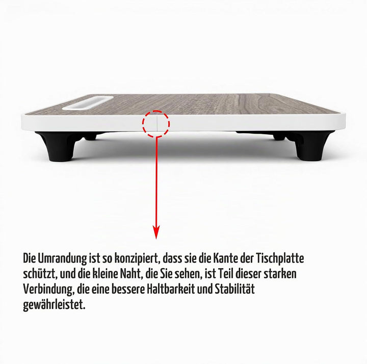 Small Laptop Bett Tisch - Laptoptisch 48 x 30 cm als Frühstückstablett, zum Essen, Lesen, Schreiben,